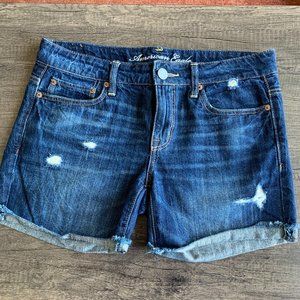 American Eagle Distressed Dark Wash Shorts